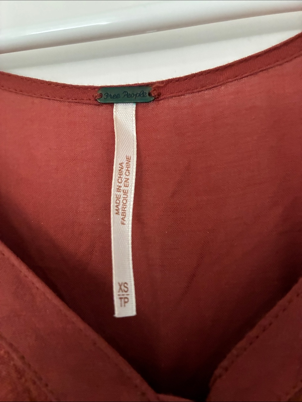 Free People Rust Button-Front High-Low Tunic - Picture 3 of 4